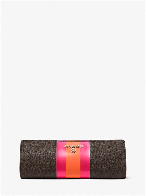 pencil case michael kors|Small Logo Stripe Pencil Case .